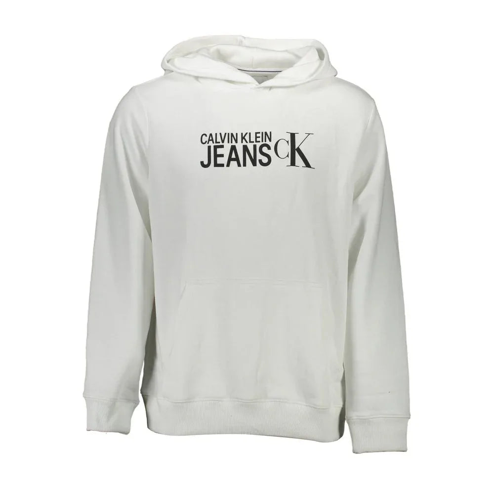 Calvin Klein White Cotton Men's Hoodie - Zeiniez