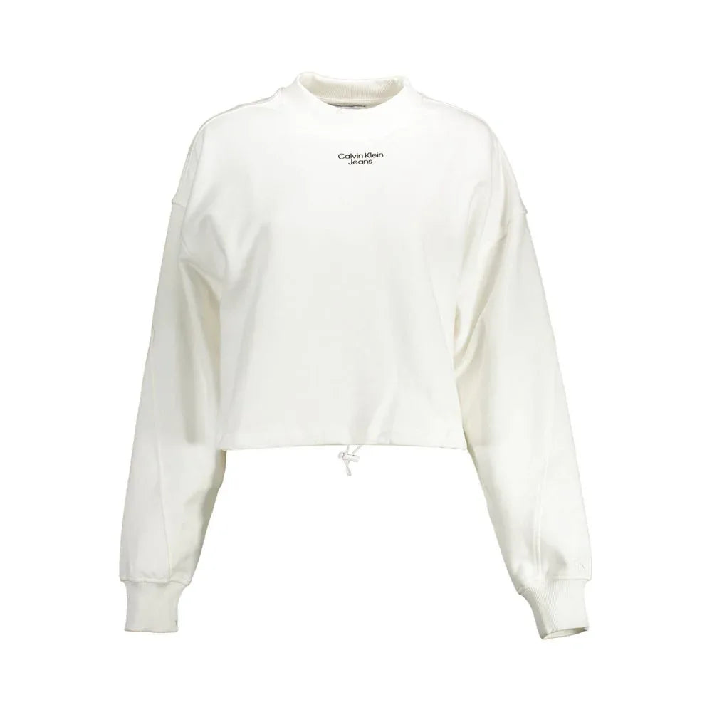 Calvin Klein Bianco Cotton Woman Sweatshirt - Zeiniez