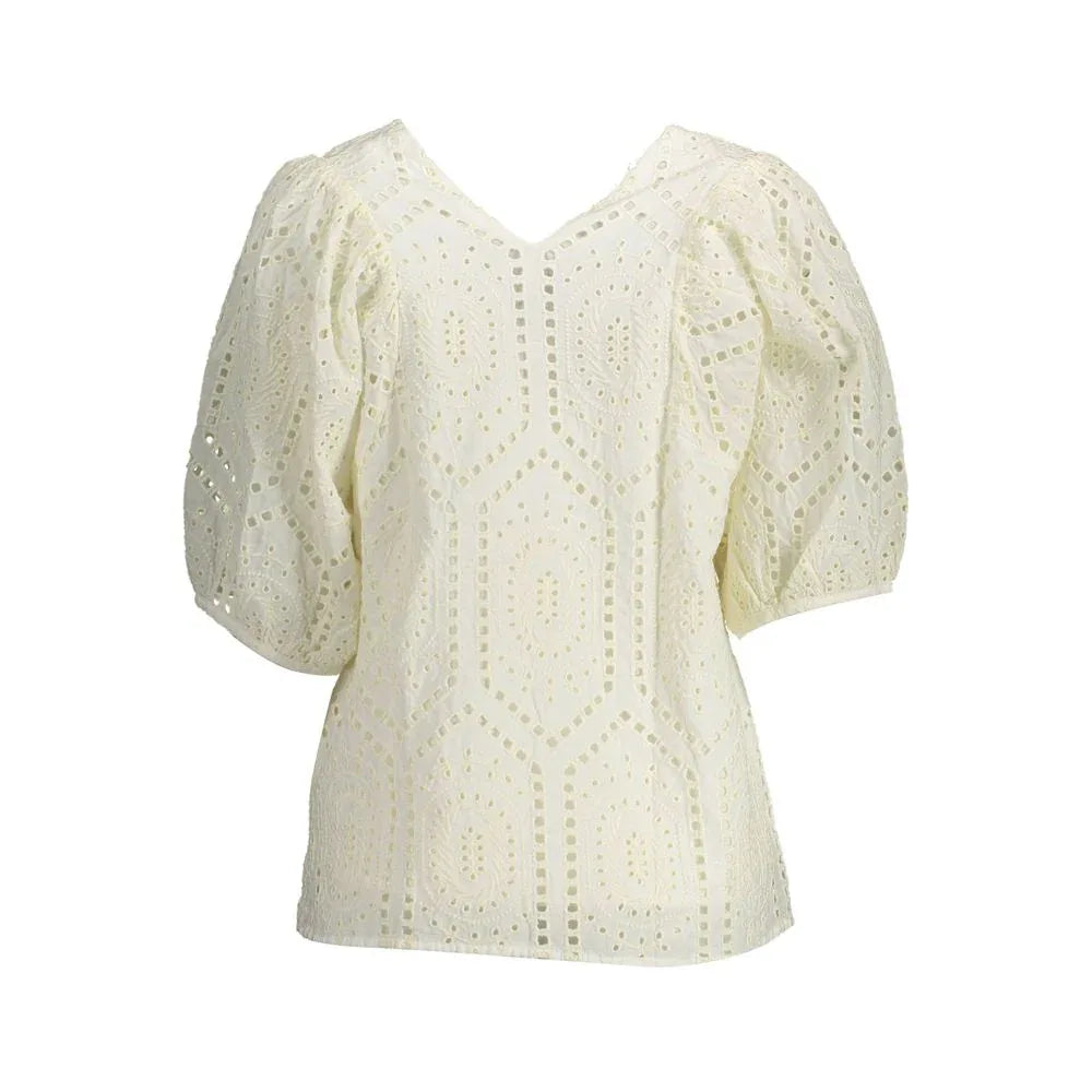 Gant White Cotton Women T-Shirt - Zeiniez