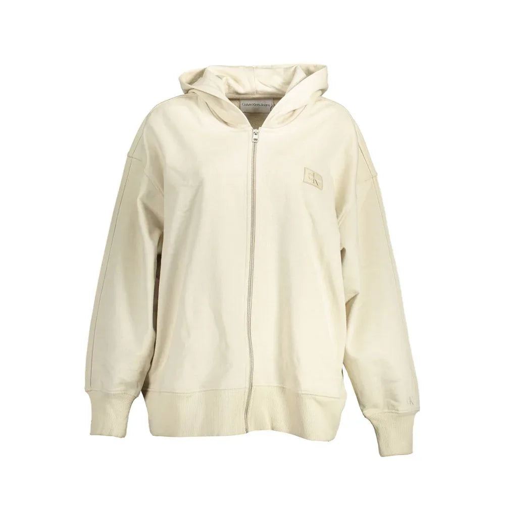 Calvin Klein Beige Cotton Women Sweatshirt - Zeiniez