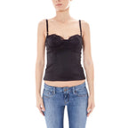 John Galliano Black Elastane Women's Intimate Top - Zeiniez