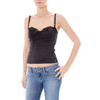 John Galliano Black Elastane Women's Intimate Top - Zeiniez