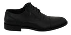 Dolce & Gabbana Black Leather Derby Formal Shoes - Zeiniez