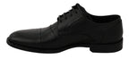 Dolce & Gabbana Black Leather Derby Formal Shoes - Zeiniez