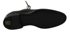 Dolce & Gabbana Black Leather Derby Formal Shoes - Zeiniez