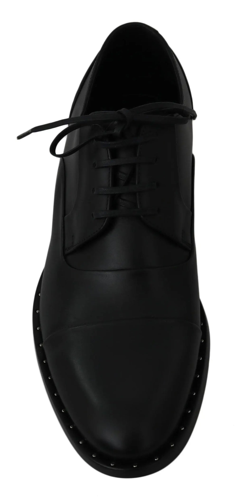 Dolce & Gabbana Black Leather Derby Formal Shoes - Zeiniez