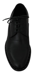 Dolce & Gabbana Black Leather Derby Formal Shoes - Zeiniez