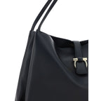 Ferragamo Black Calf Leather Bos Taurus Handbag - Zeiniez