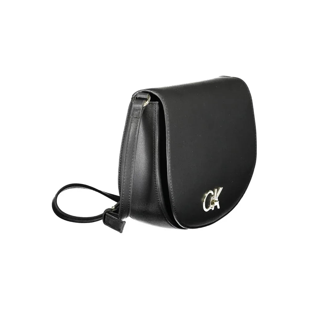 Calvin Klein Black Polyurethane Women Shoulder Bag - Zeiniez