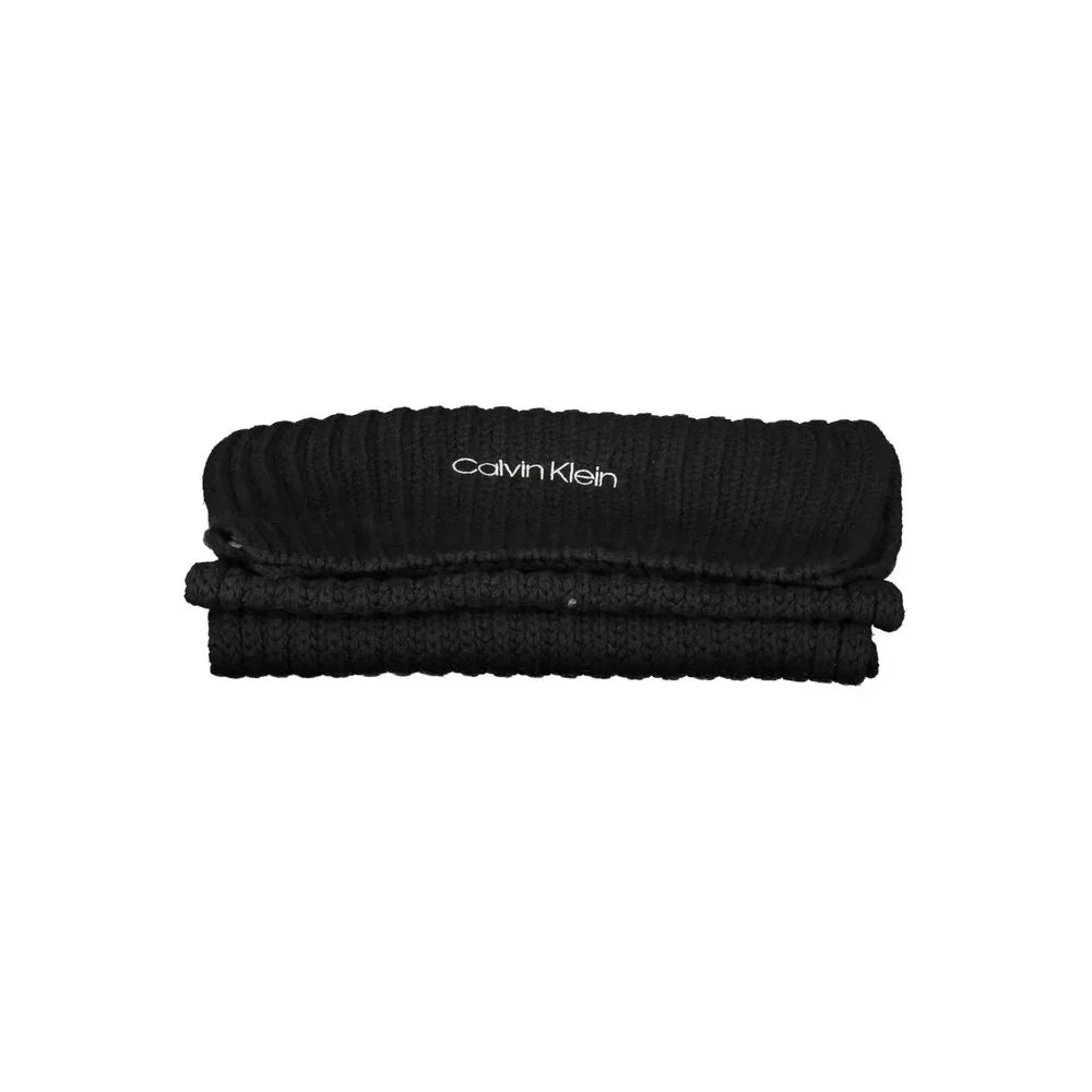 Calvin Klein Black Cotton Women Scarf - Zeiniez