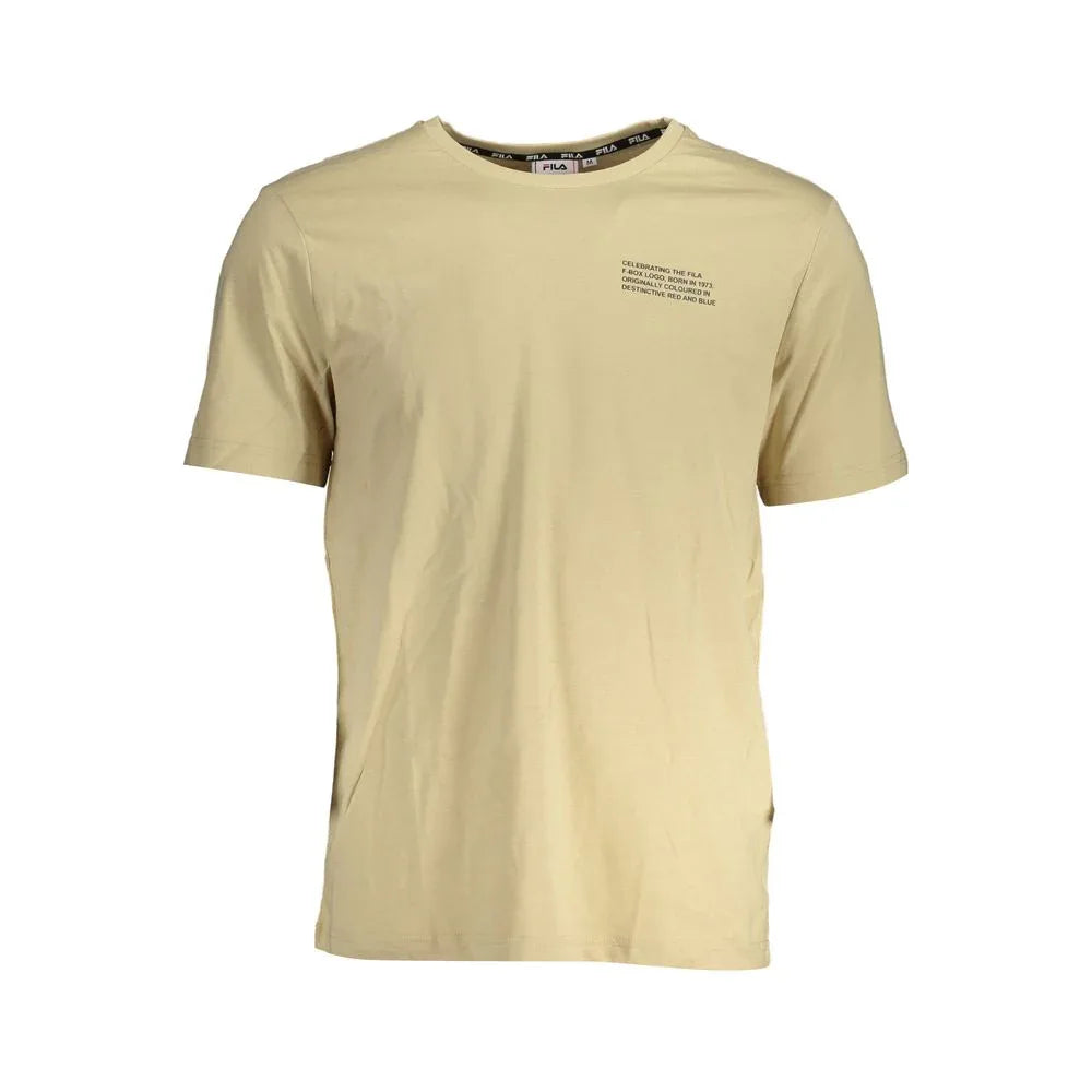 Fila Beige Cotton Mens T-Shirt - Zeiniez