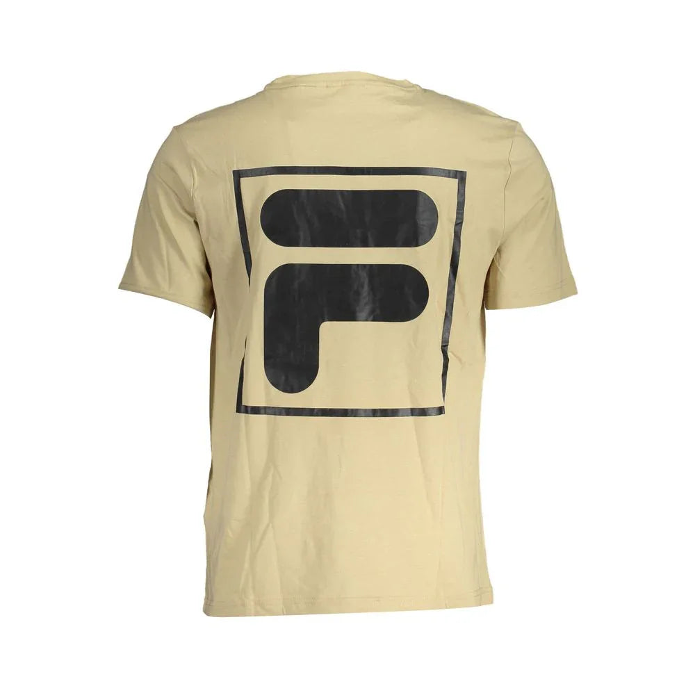 Fila Beige Cotton Mens T-Shirt - Zeiniez