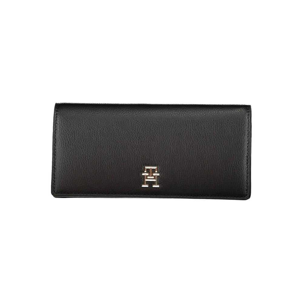 Tommy Hilfiger Black Polyurethane Women Wallet - Zeiniez