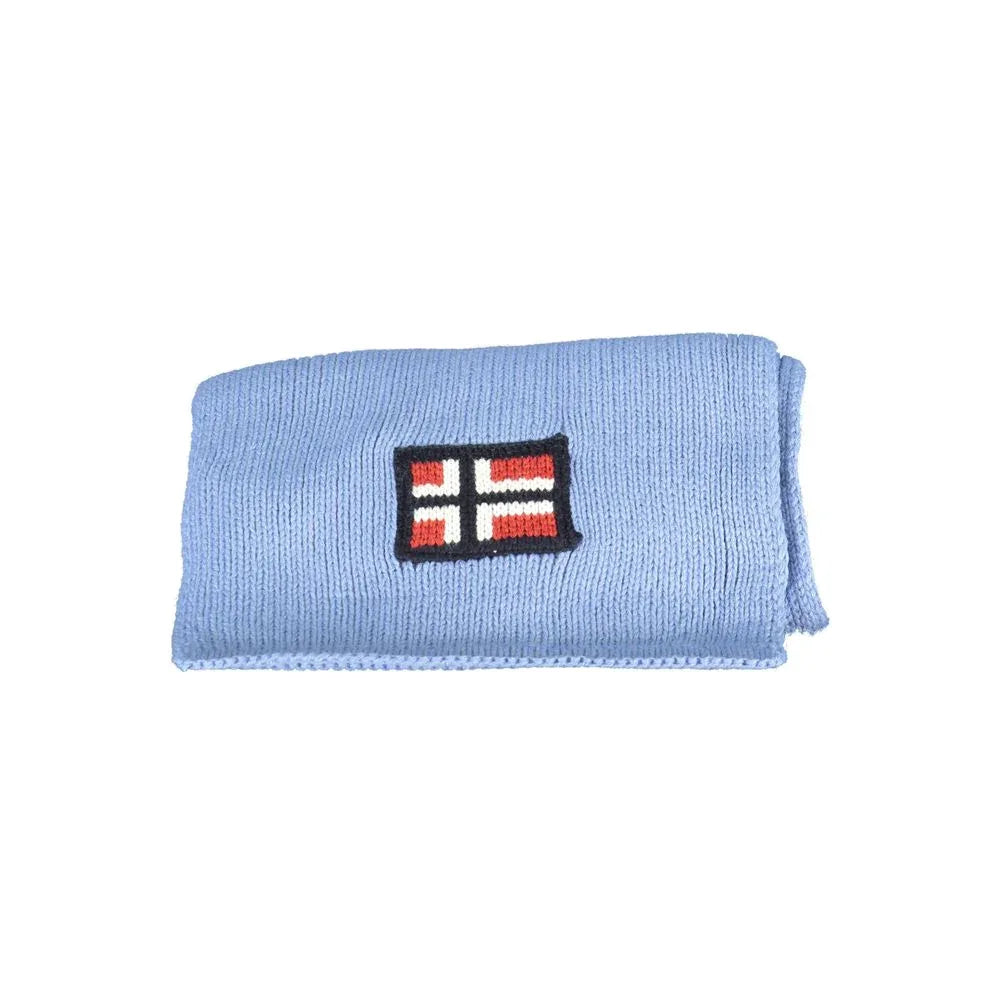 Norway 1963 Azzurro Acrylic Mens Scarf - Zeiniez