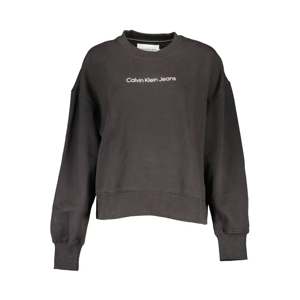 Calvin Klein Black Cotton Women Sweatshirt - Zeiniez