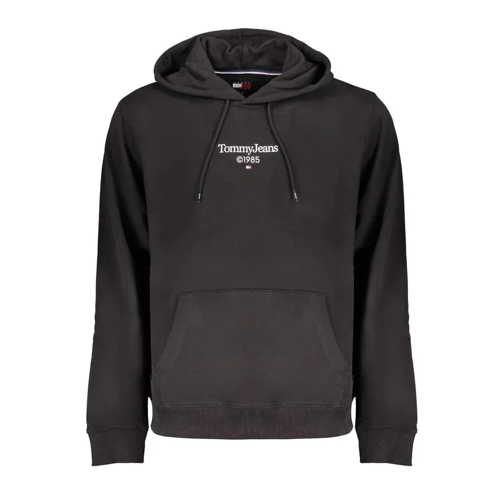 Tommy Hilfiger Black Cotton Men's Sweatshirt Hoodie - Zeiniez