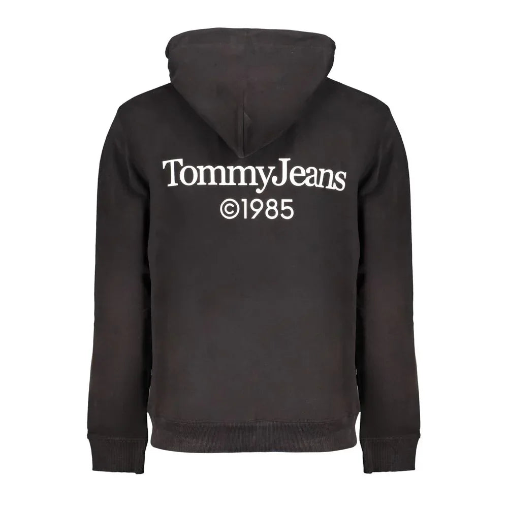 Tommy Hilfiger Black Cotton Men's Sweatshirt Hoodie - Zeiniez