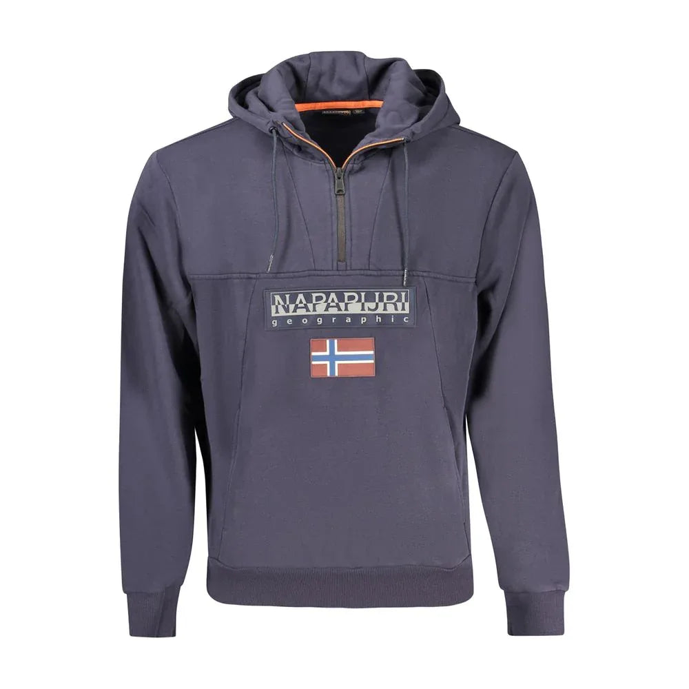 Napapijri Blue Cotton Men's Hoodie - Zeiniez