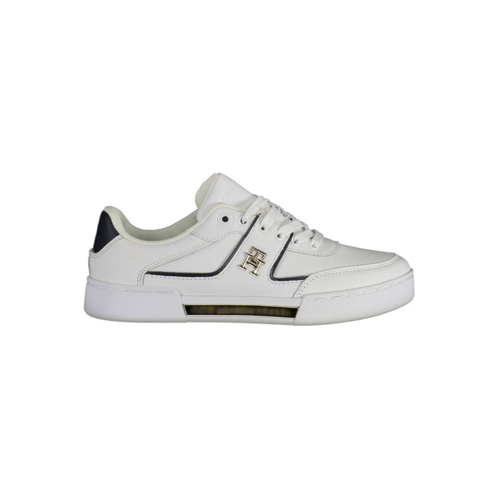 Tommy Hilfiger White Leather Women Sneaker - Zeiniez