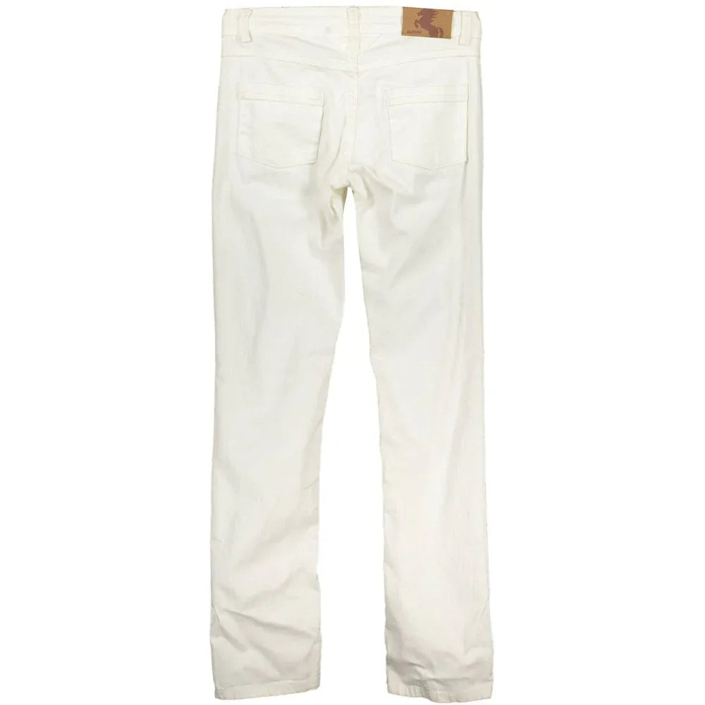 Blend White Cotton Women's Jeans - Zeiniez