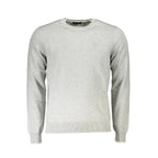 North Sails Grey Organic Cotton Men Sweater - Zeiniez