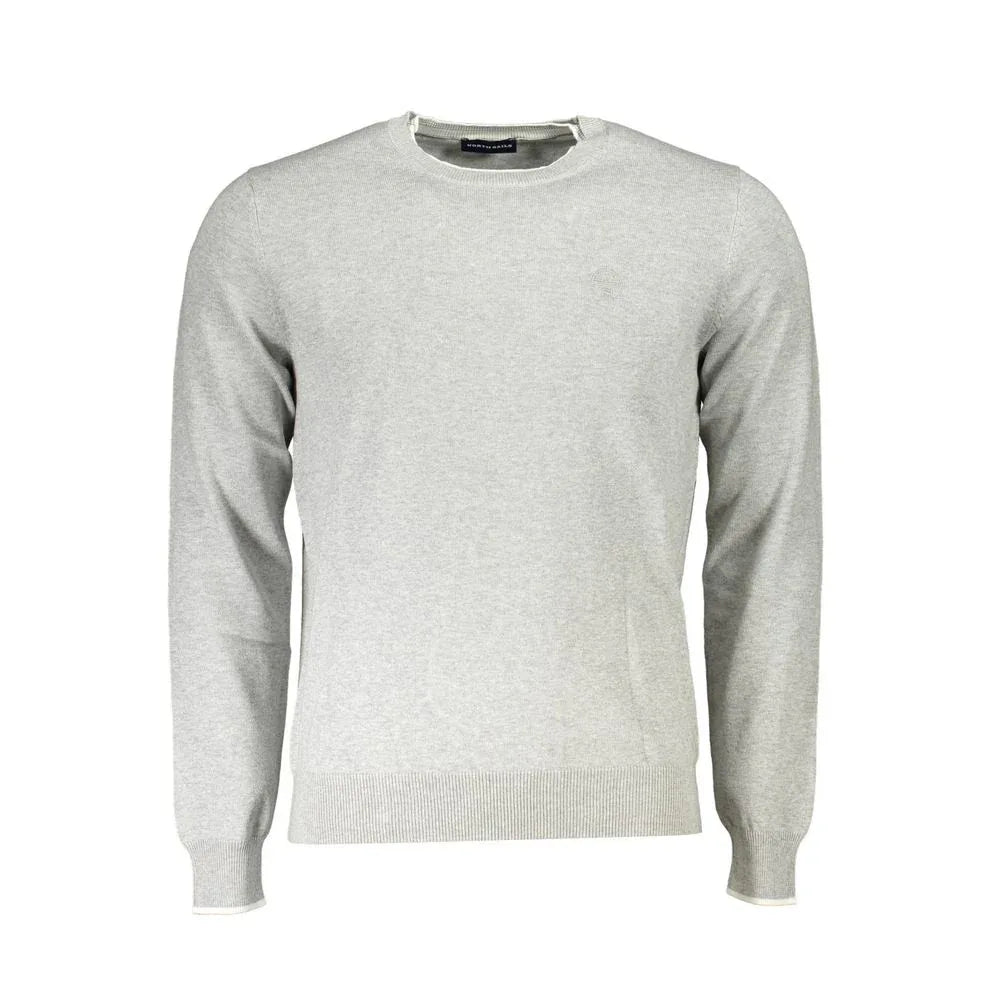 North Sails Grey Organic Cotton Men Sweater - Zeiniez