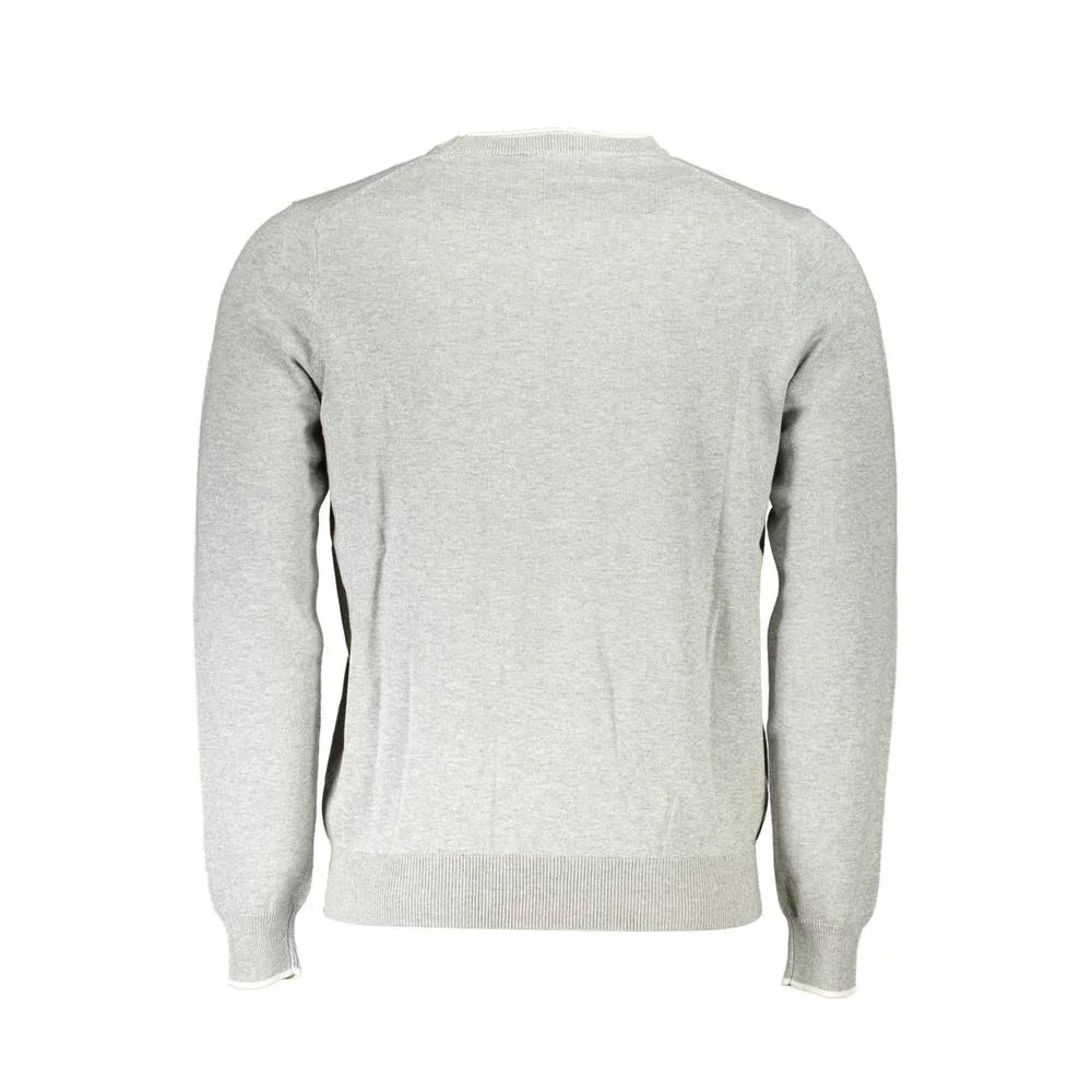 North Sails Grey Organic Cotton Men Sweater - Zeiniez