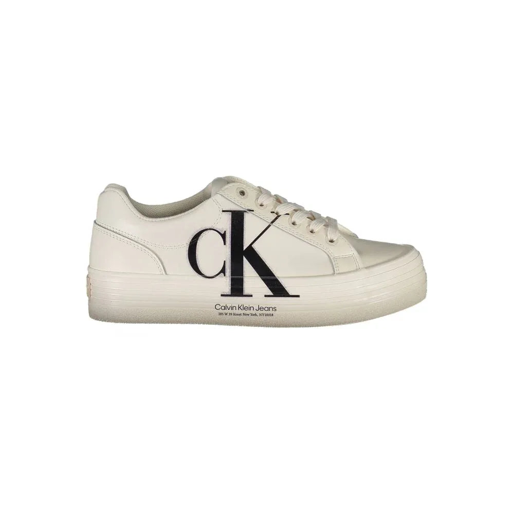 Calvin Klein White Leather Women Sneaker - Zeiniez