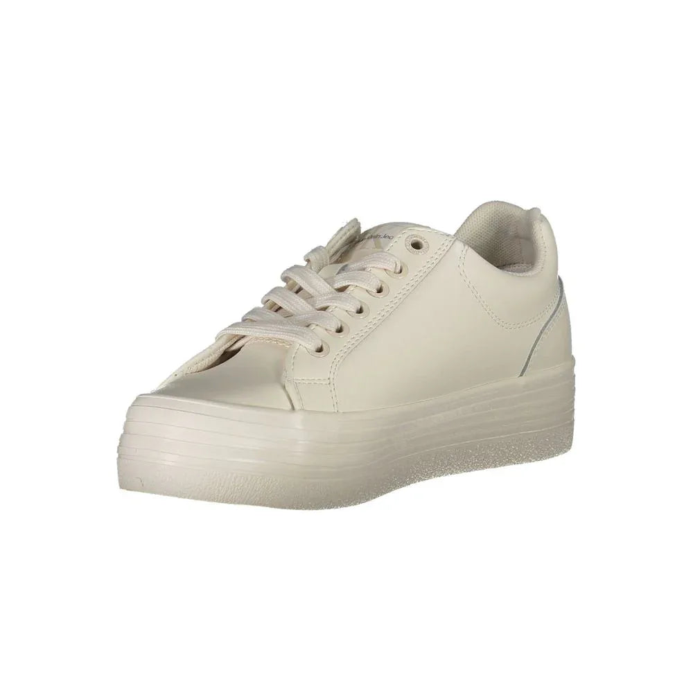 Calvin Klein White Leather Women Sneaker - Zeiniez