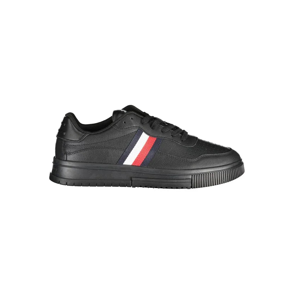 Tommy Hilfiger Black Leather Men's Sneaker - Zeiniez