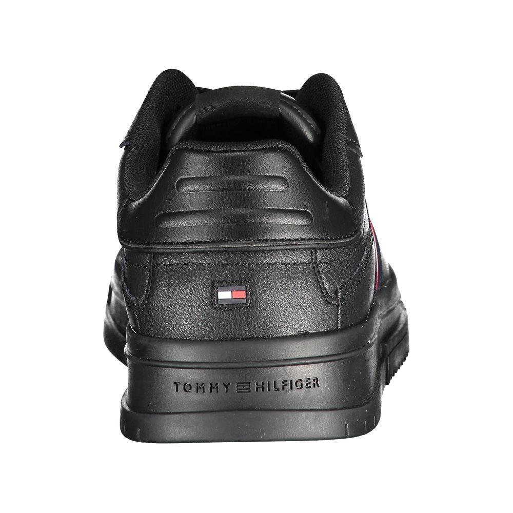 Tommy Hilfiger Black Leather Men's Sneaker - Zeiniez