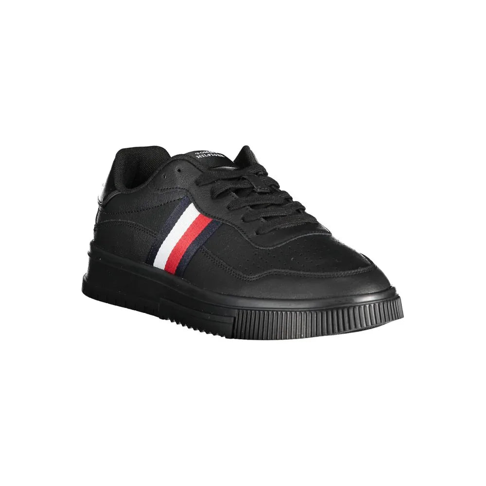 Tommy Hilfiger Black Leather Men's Sneaker - Zeiniez