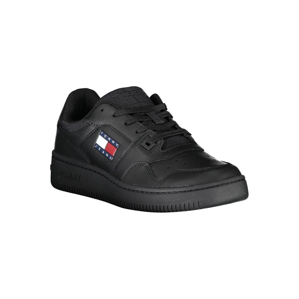 Tommy Hilfiger Black Leather Women Sneaker - Zeiniez