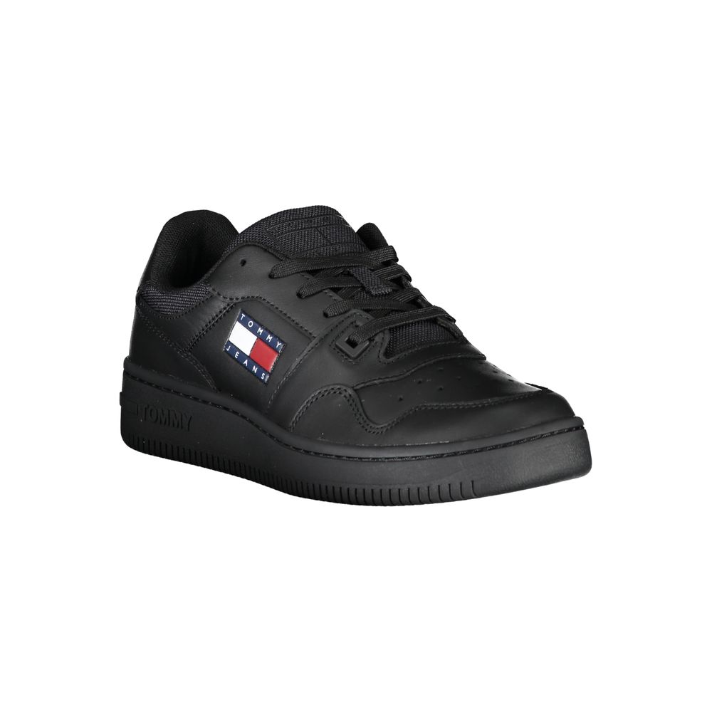 Tommy Hilfiger Black Leather Women Sneaker - Zeiniez