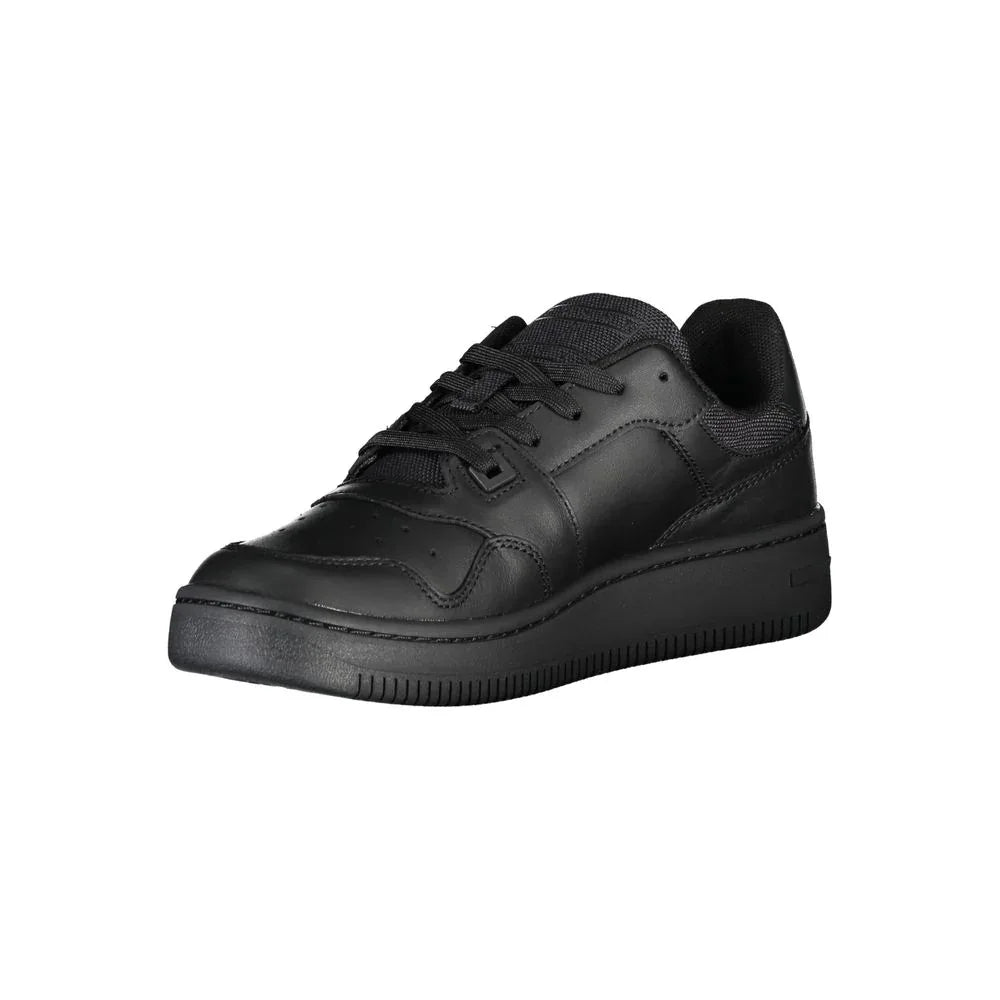 Tommy Hilfiger Black Leather Women Sneaker - Zeiniez