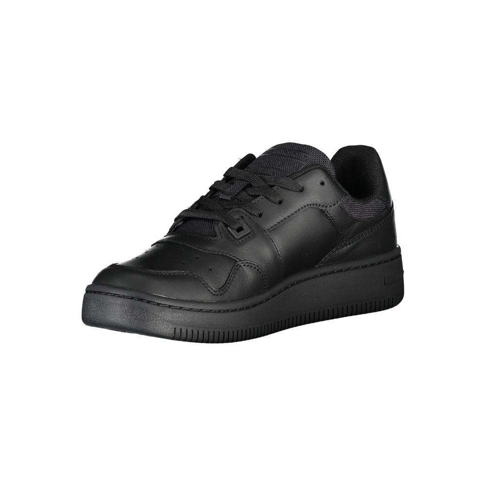 Tommy Hilfiger Black Leather Women Sneaker - Zeiniez