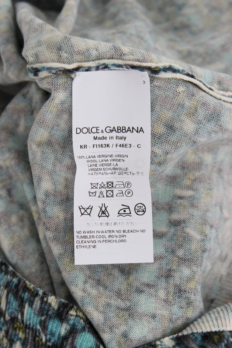 Dolce & Gabbana Blue Wool Sweater Sleeveless Pullover Dolce & Gabbana