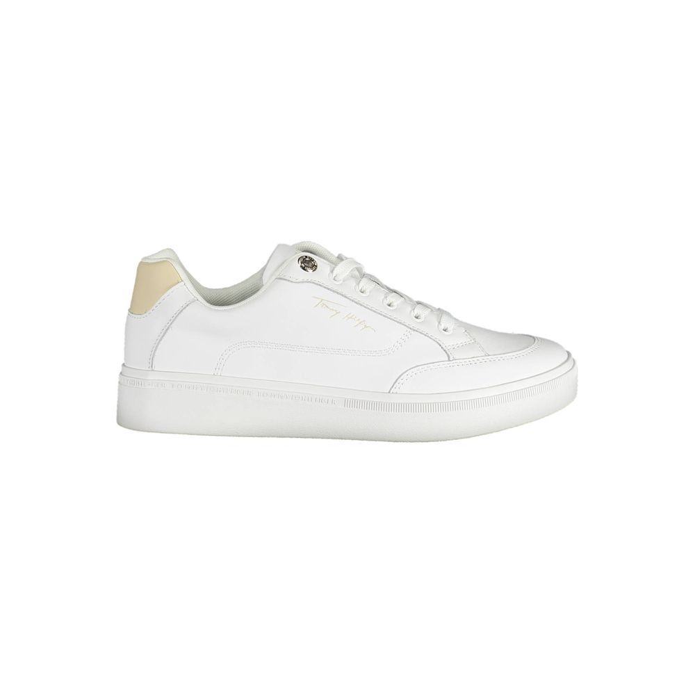 Tommy Hilfiger White Leather Women Sneaker - Zeiniez