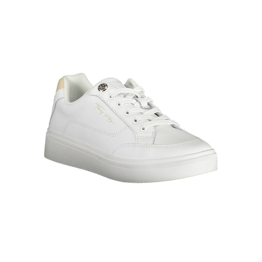 Tommy Hilfiger White Leather Women Sneaker - Zeiniez
