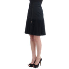 Roberto Cavalli Black Wool Mini Skirt