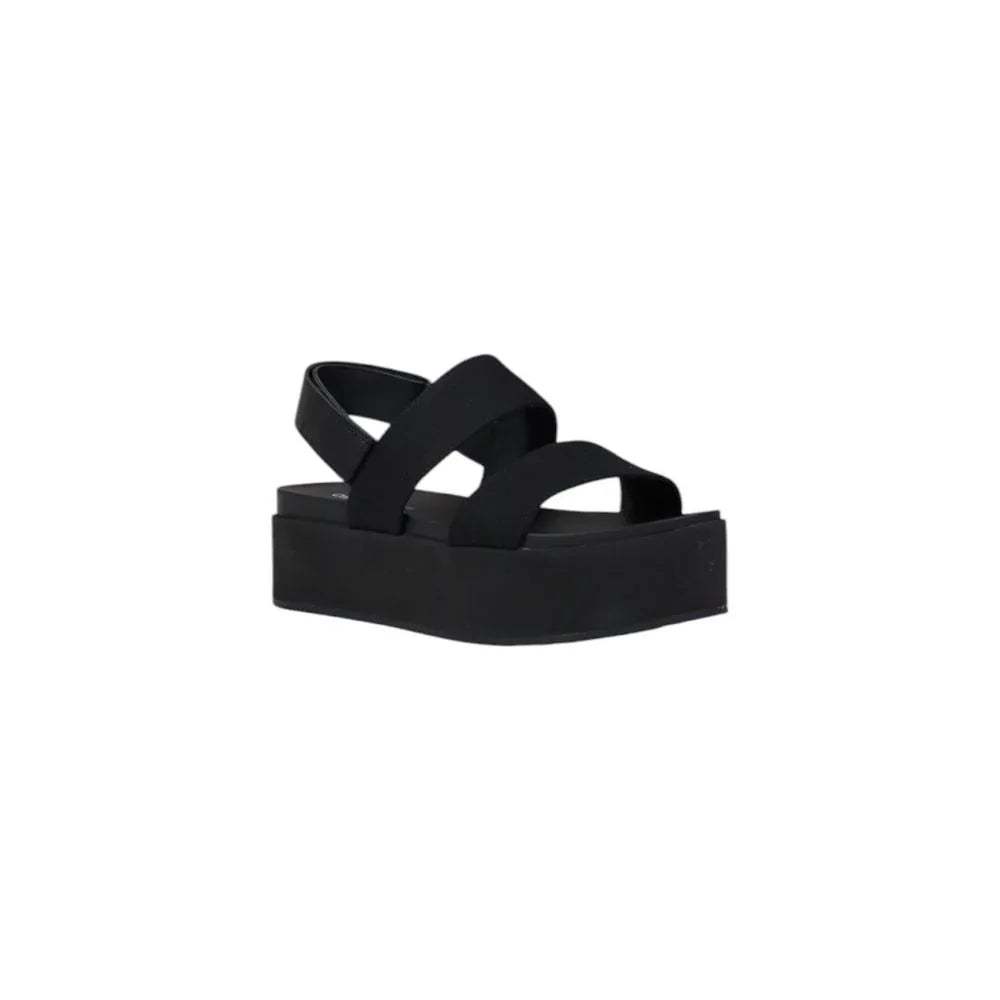 Calvin Klein Jeans Black Organic Cotton Platform Sandals - Zeiniez