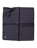 Dolce & Gabbana Blue DG Crown Silk Square Men Foulard Scarf - Zeiniez