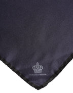 Dolce & Gabbana Blue DG Crown Silk Square Men Foulard Scarf - Zeiniez