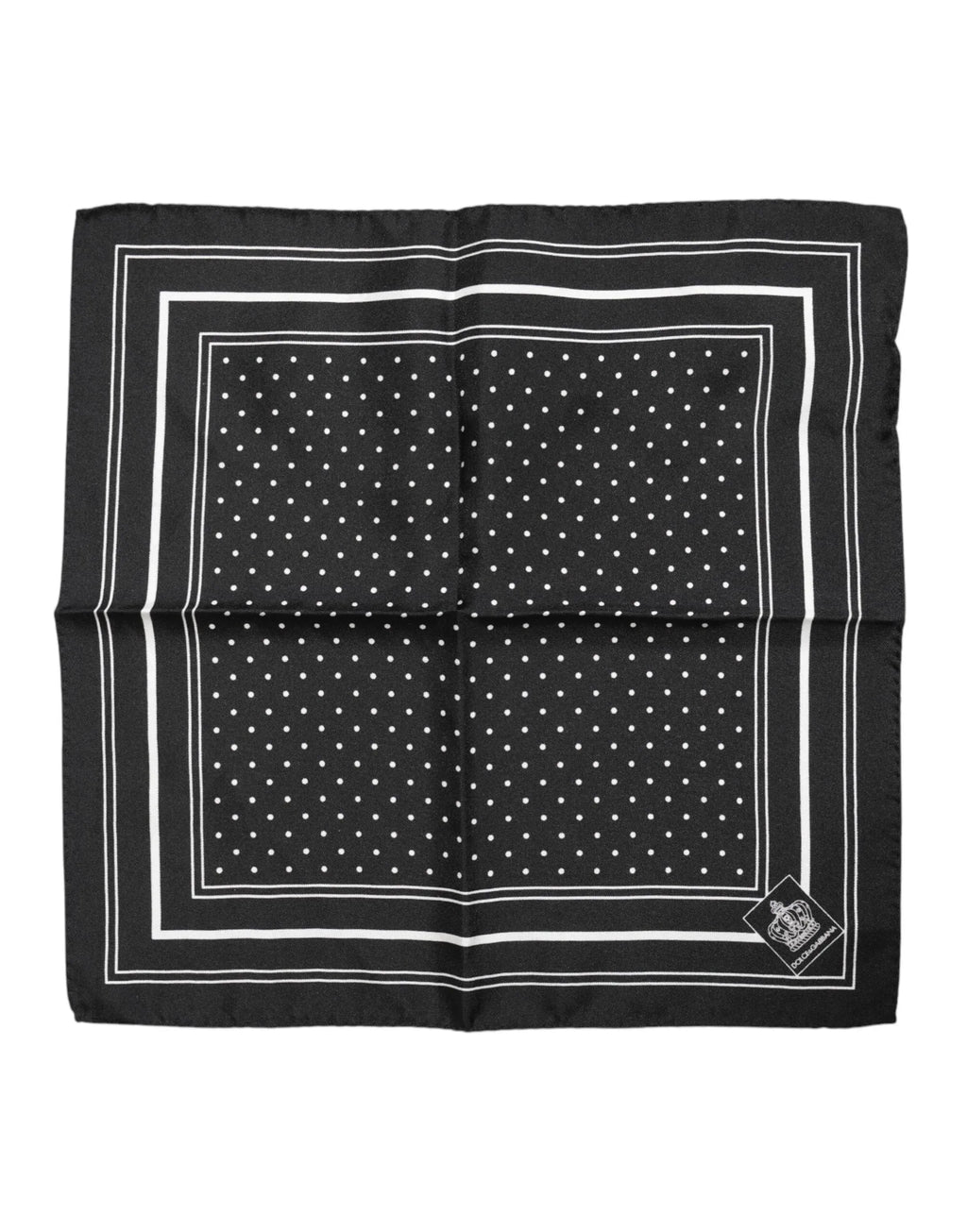 Dolce & Gabbana Black White Polka Dot Men Foulard Scarf - Zeiniez