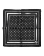 Dolce & Gabbana Black White Polka Dot Men Foulard Scarf - Zeiniez