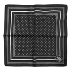 Dolce & Gabbana Black White Polka Dot Men Foulard Scarf - Zeiniez
