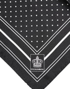 Dolce & Gabbana Black White Polka Dot Men Foulard Scarf - Zeiniez