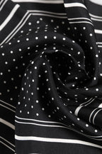 Dolce & Gabbana Black White Polka Dot Men Foulard Scarf - Zeiniez