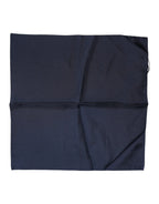 Dolce & Gabbana Dark Blue Silk Square Men Foulard Scarf - Zeiniez
