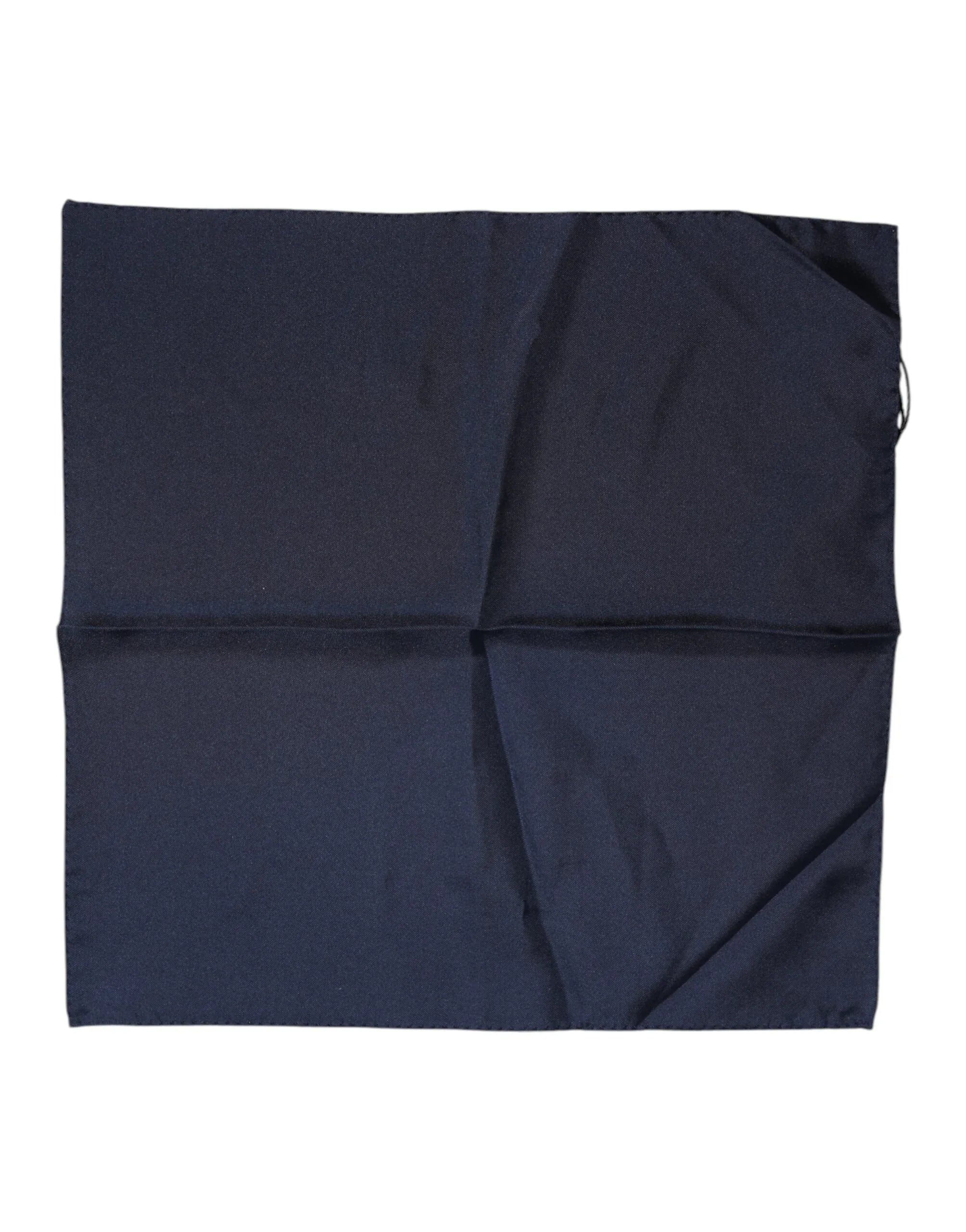 Dolce & Gabbana Dark Blue Silk Square Men Foulard Scarf - Zeiniez